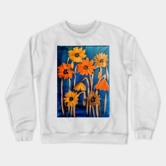 Some abstract flowers in metallic paint Crewneck Sweatshirt by kkartwork